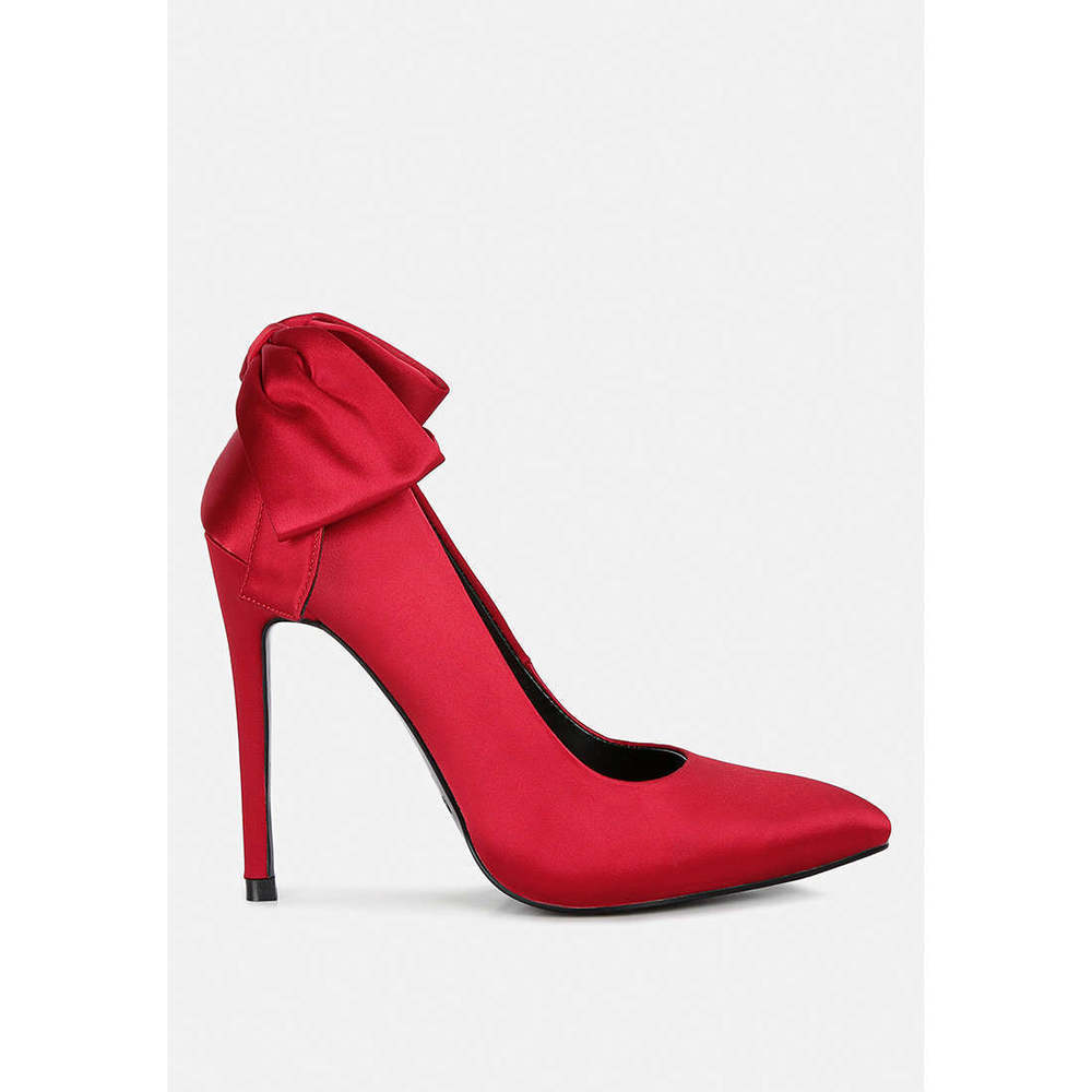 BRAND NEW - Red Hornet High Heeled Satin Pump Sandals